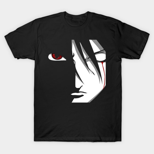 Sasuke Uchiha Face T-Shirt by Palestine_ART